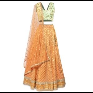 Beautiful mint and peach lehenga